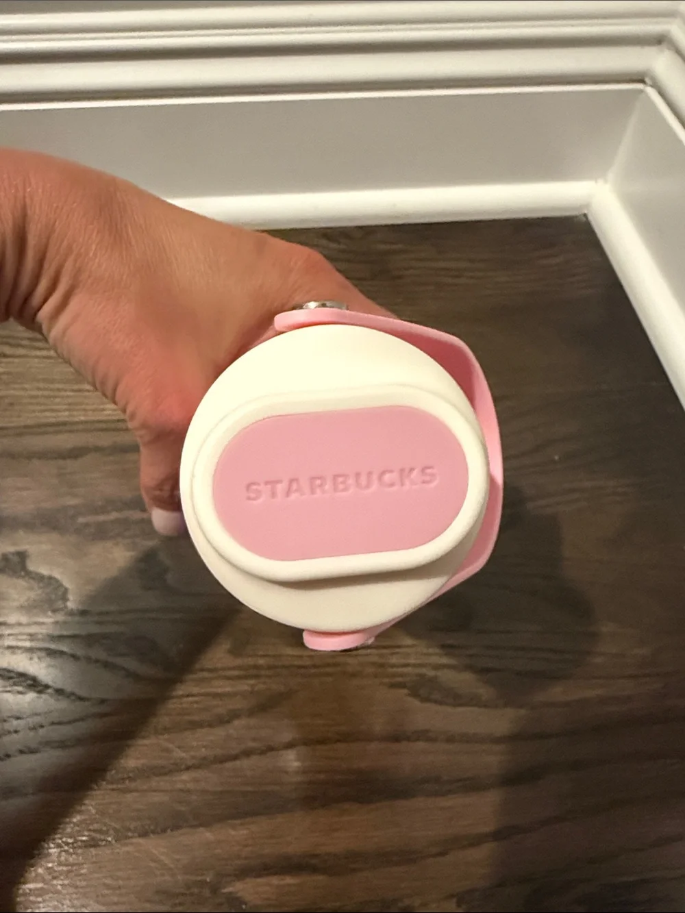 NEW Starbucks Pink and Cream Swirl 16oz Water Bottle